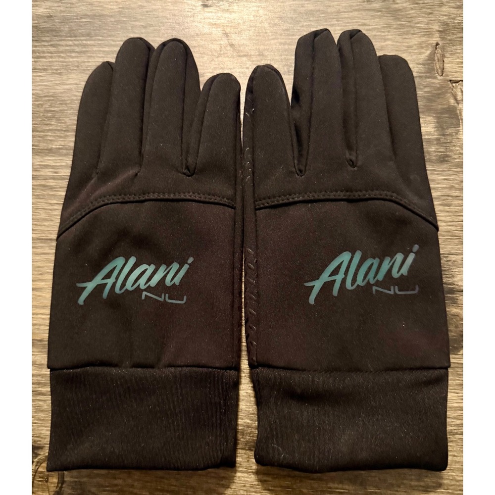 Alani Nu Athletic Gloves Excellent Black Touchscreen Silicone Grip Sport